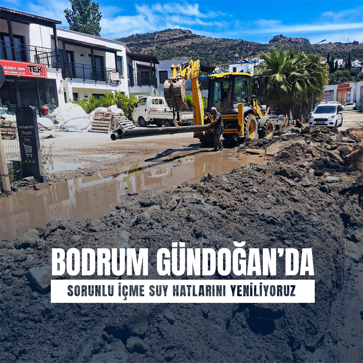 MUSKİ Gündoğan’da Sorunlu İçme Suyu Hattını Yeniliyor