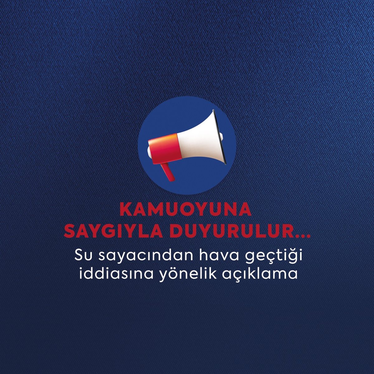 Su Sayacından Hava Geçtiği İddiasına Yönelik Açıklama